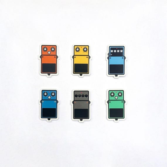 Guitar Pedals Sticker Set