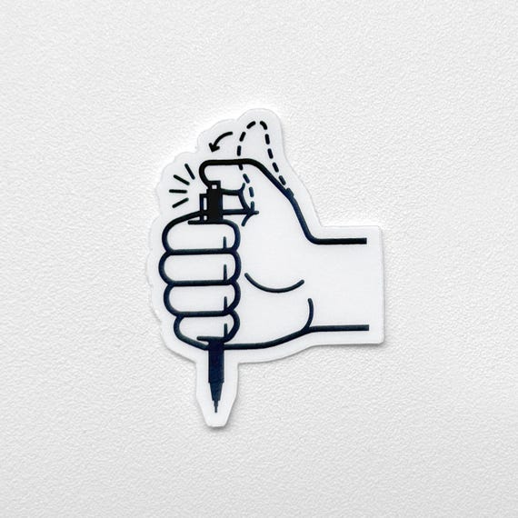 Mechanical Pencil Click, Clear Vinyl Sticker