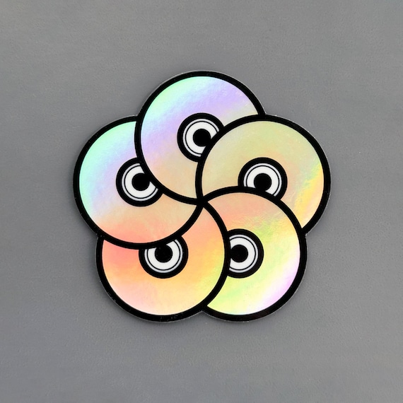 CD Spiral, 3" Holographic Sticker