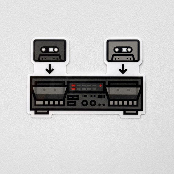 Dual Cassette Deck Sticker