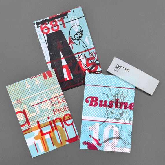 Collage Print Postcard Sets 4, 5, and 6