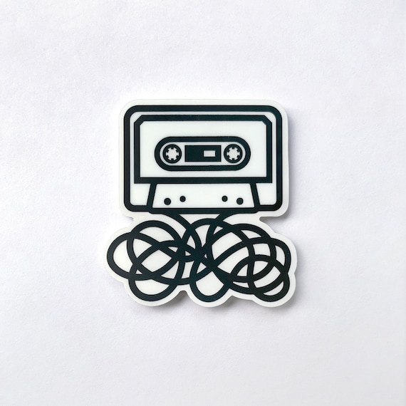Cassette Tape Unwinding Sticker