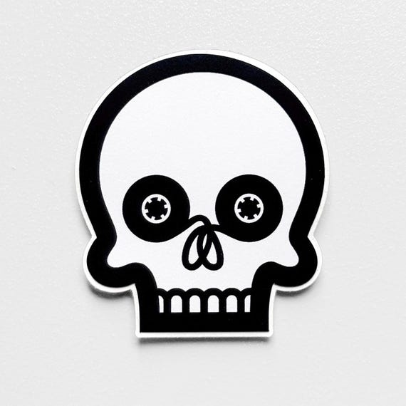 NEW! Cassette Tape Skull