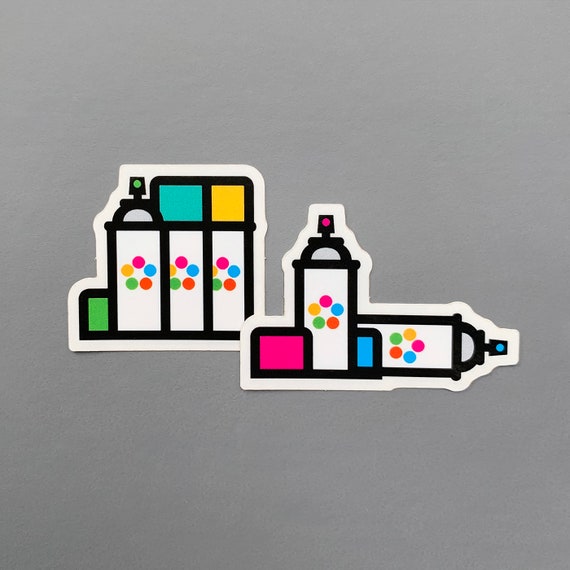 Spray Paint Cans Sticker Set