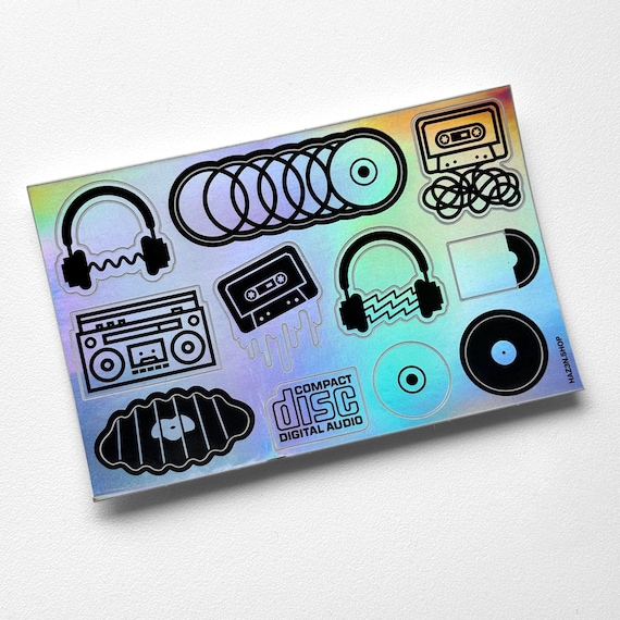 Holographic Analog Music Sticker Sheet