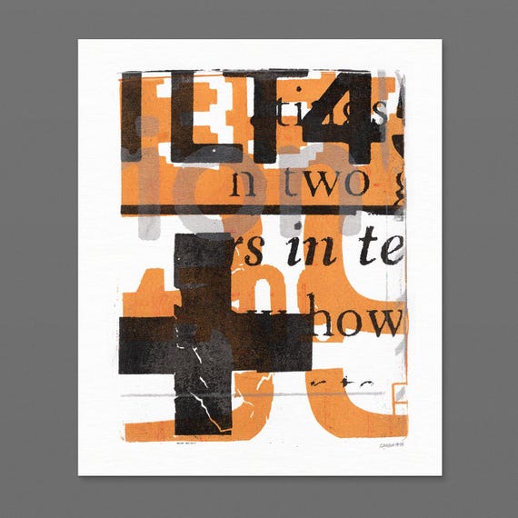 Collage Prints—one of a kind monoprints