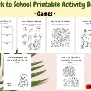 Back to School Activity Bundle for Kids – 42 Printable Pages | Letters ...
