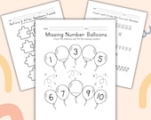 Numbers 1-20 Math Worksheets Printable | Preschool & Kindergarten Number Activities | Counting, Missing Numbers, Ten Frame Pack
