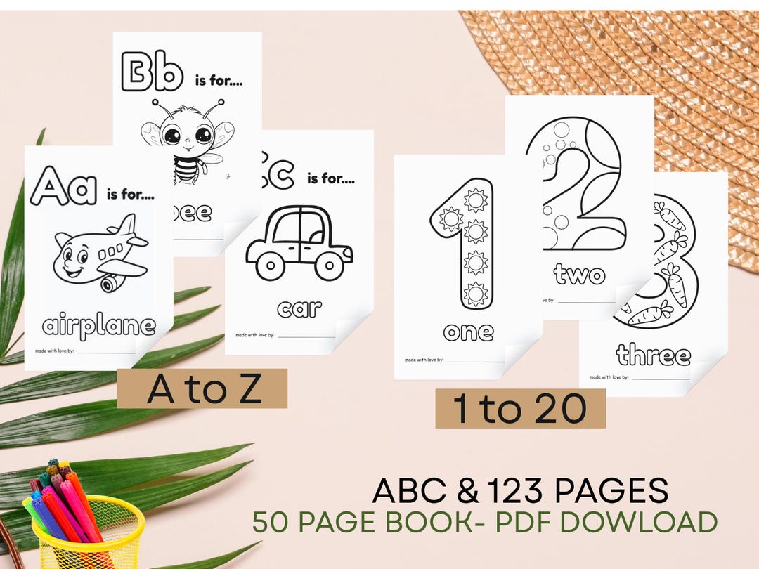 Baby's First ABC Book Printable | Baby Shower Activity Coloring Pages ...