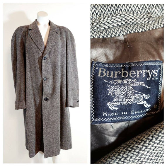 Vintage Burberry tweed coat / vintage Burberry woo
