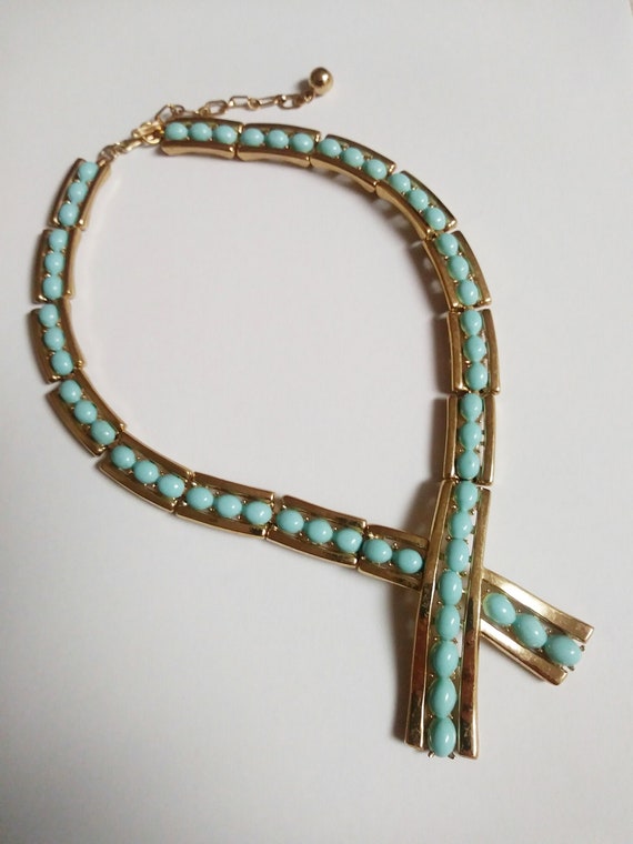 Vintage Crown Trifari Necklace / vintage 50s Trifa
