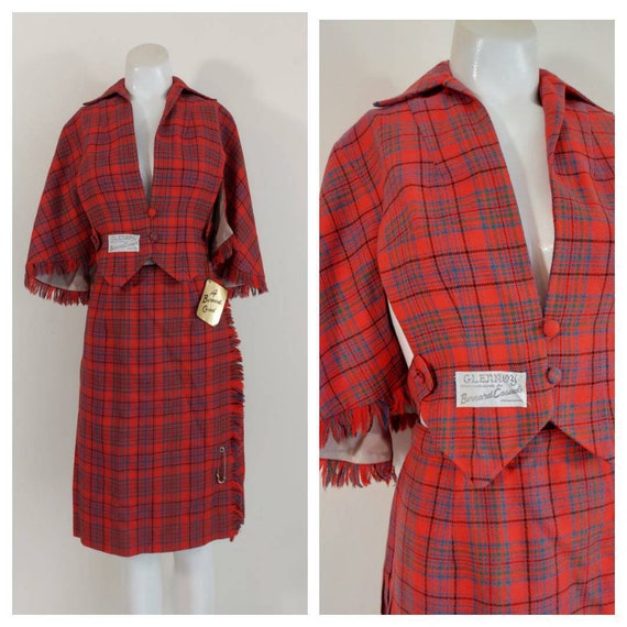 Vintage 50s cape vest and pleated / 50s new old st