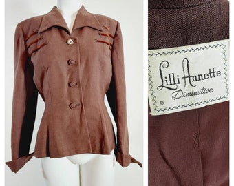 Vintage 40s Lilli Ann Annette jacket / Lilli Ann 40s jacket / 40s blazer / GlitterNGoldVintage