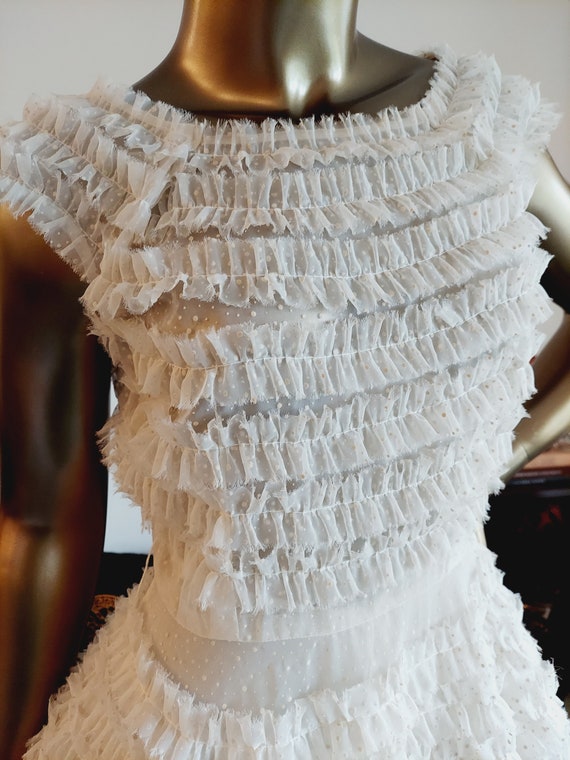 Vintage 50s Layered lace dress / vintage designer… - image 3