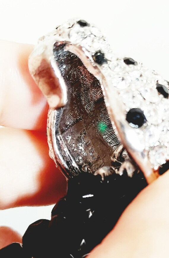 Vintage KJL for Avon Panther Necklace, Rhinestone… - image 9