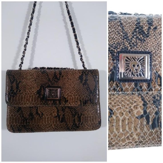 anne klein snakeskin purse