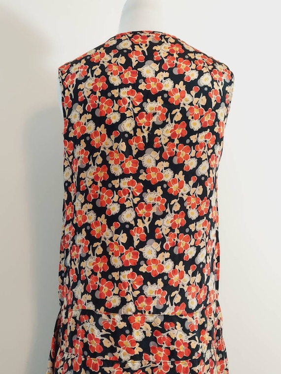 1920s 20s 30s floral dress / 20s floral drop wais… - image 7