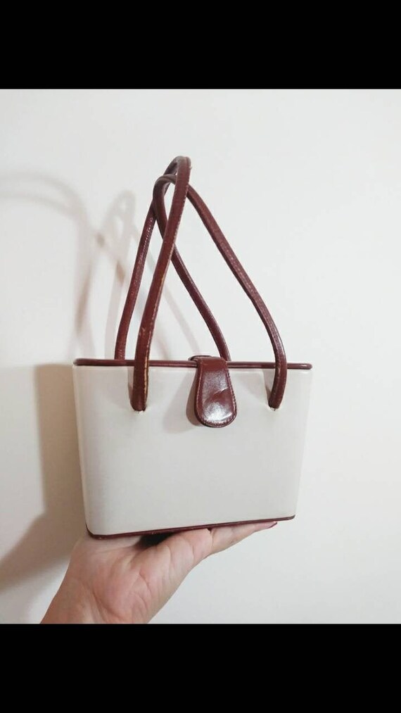 Vintage 40s 50s leather purse / 50s hand bag purse