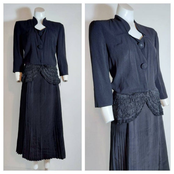 Vintage 40s suit / 40s jacket blouse skirt set / 4