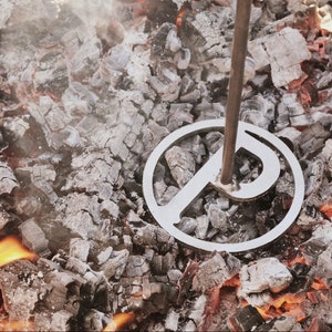Large Initial Circle Branding Iron, Wood Brander, Wedding Brand, Cattle Brand