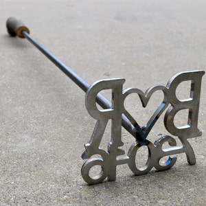 Wedding Branding Iron with Date and Initials - Branding Ceremony, Rustic Wedding