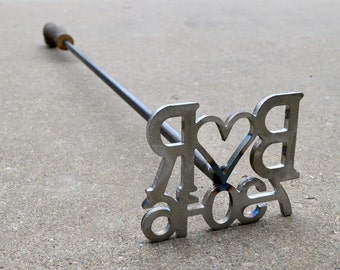 Wedding Branding Iron with Date and Initials - Branding Ceremony, Rustic Wedding