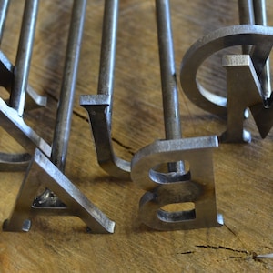 Juego de pedidos personalizados de 10 planchas de marca - Una sola letra - Elija sus letras - Padrinos de regalo
