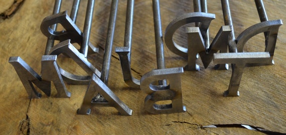Custom Order Set of 10 Branding Irons Single Letter Choose | Etsy