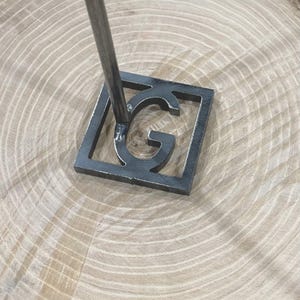 Square Initial Branding Iron 2 inch, Custom Brander, Fathers Day Gift