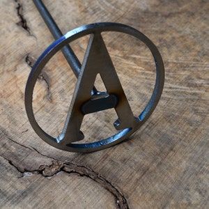 Circle Initial Branding Iron, Custom Brander, Fathers Day Gift image 1