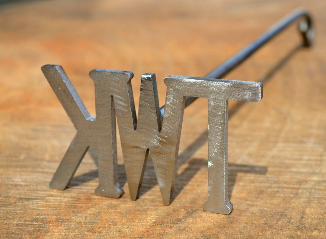 Initial Branding Iron, Choose 2 or 3 Letters, Numbers, or Characters,  Christmas Gift 