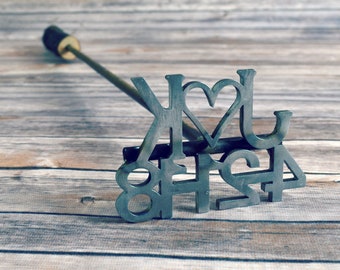 Branding Iron with Initials and Date, Wedding Brander, Branding Ceremony, Anniversary Gift