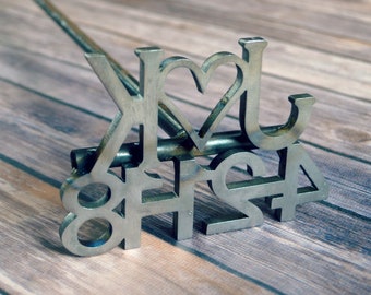 Branding Iron with Initials and Date, Wedding Brander, Branding Ceremony