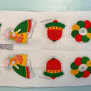 Vintage Christmas Holiday Cut & Sew Fabric Panels