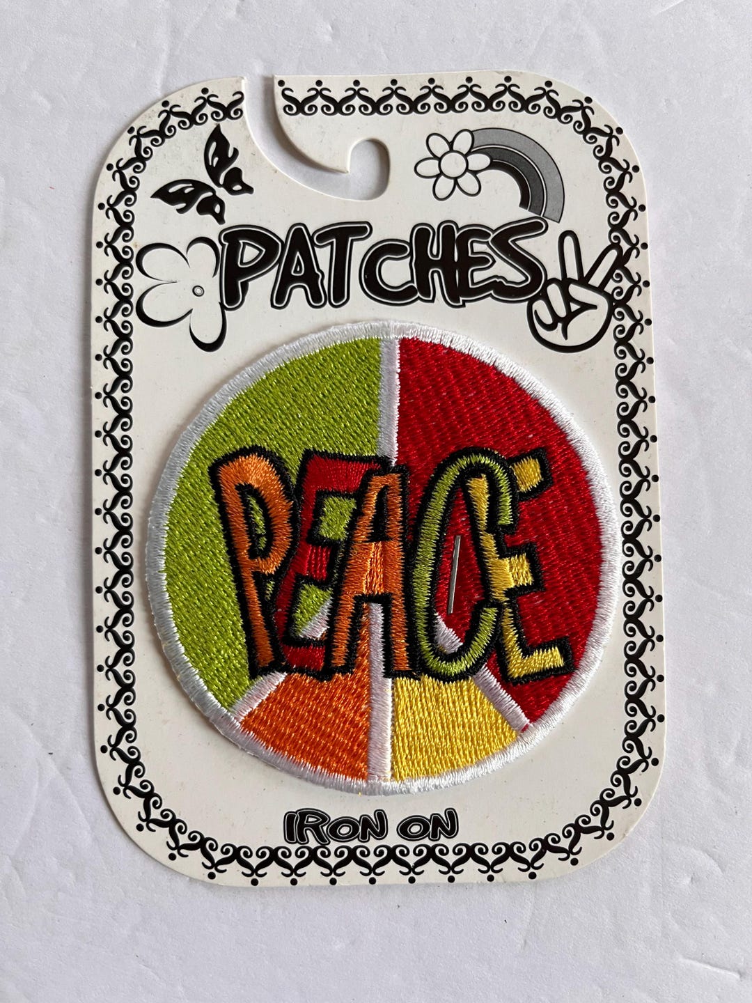 Vintage 1970’s Authentic PEACE Sign Embroidered Iron on Patch - Etsy
