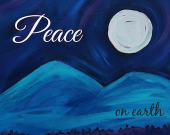 peace on earth (and in the sea)  - HOLIDAY ART CARD - ecofriendly