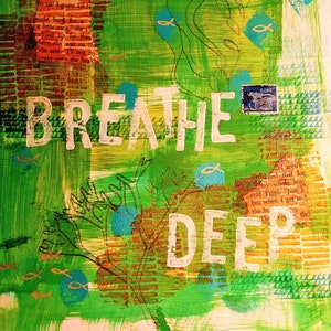 BREATHE deep ART CARD ecofriendly image 1