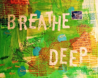 BREATHE deep - ART CARD - ecofriendly