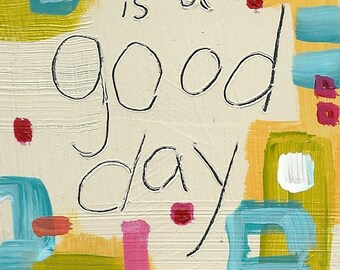 good day (rainbow)  - ART CARD - ecofriendly