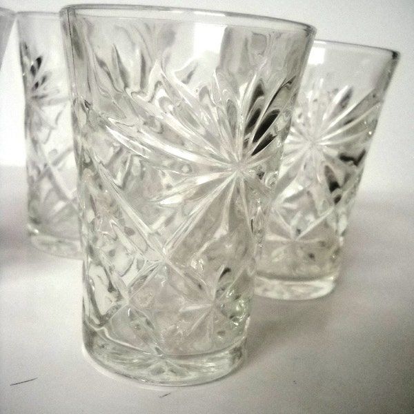 Vintage Imprinted Juice Glasses