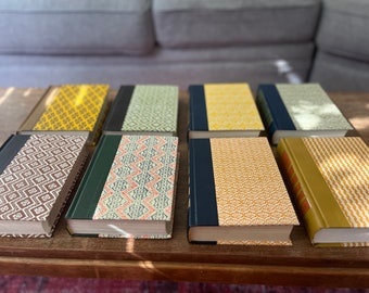 Vintage readers digest book set / set of ten 10 volumes / patterned books / vintage decor books / colorful books / rainbow