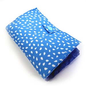 Sac à provisions bleu | Sac fourre-tout pliable et réutilisable en tissu nuage bleu, sac de courses écologique fait main avec pochette, cadeau de voyage