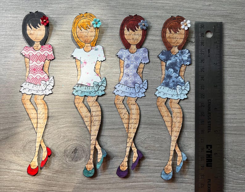 Paper Doll Ruler Dita Paper Doll - Julie Nutting - Etsy