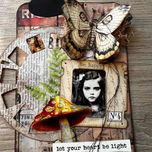 Grunge Tag no 3 - Tim Holtz inspired.