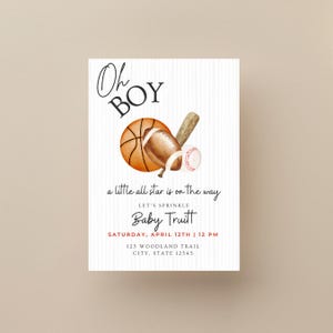 Little All Star On The Way Invitation