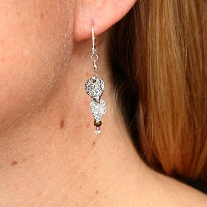 Sterling Silver Creation Earrings Bible Verse Leaf Earrings Etsy