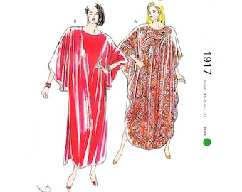 Caftan Dress Pattern Kwik Sew 1917 Kaftan, Beach Cover Up Open Sides Women Size XS S M L XL Sewing Pattern UNCUT