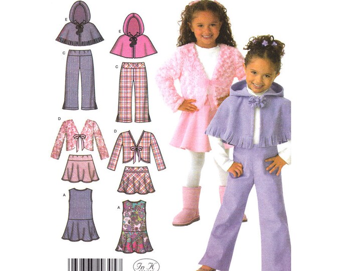 Girls Sewing Pattern Jumper Skirt Pants Jacket Poncho Etsy