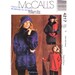 Womens Sewing Pattern Unlined Raglan Fleece Jacket McCalls 4217 Zipper Front Coat Pockets Brim Hat Women Size 4 to 14 UNCUT