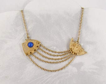 Rare Sarah Coventry Canada Fish Drop Chain Necklace Vintage Signed Sarah Canada! B